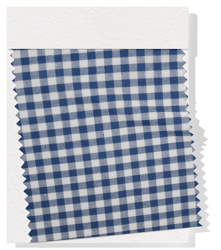 Cotton Gingham Print $14.00p/m - Dark Blue & White (Small)