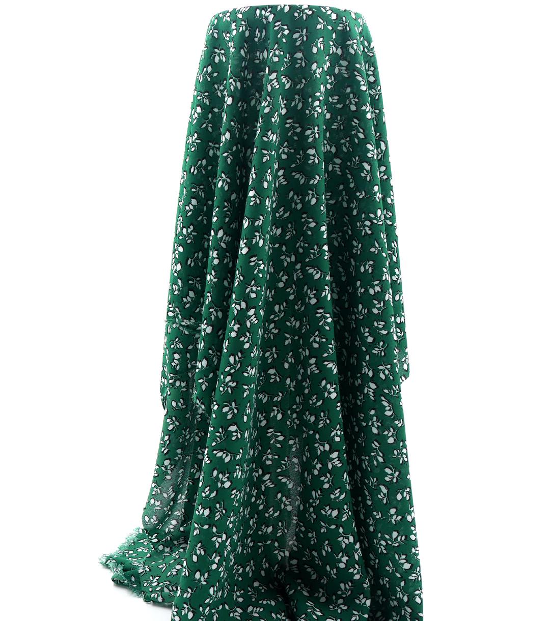 Printed Polyester Chiffon $5.00p/m - Janice Green w/ white flowers