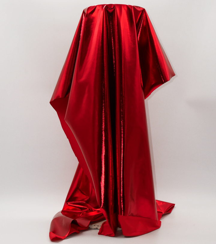 Metallic Liquid Lycra $18.00p/m - Red