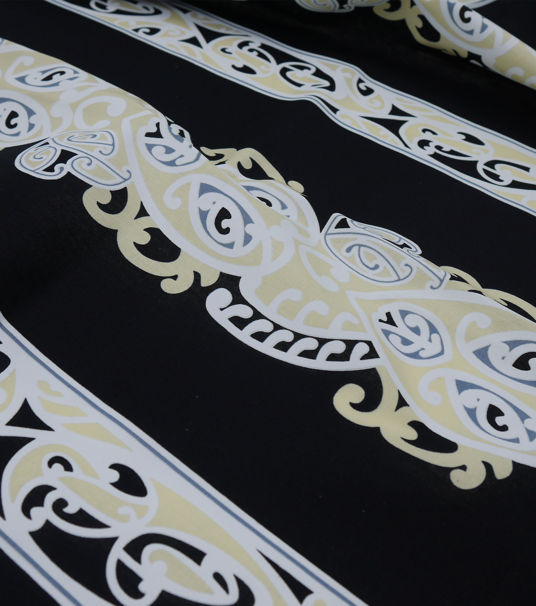 Cotton Maori Koru Design $8.00p/m - Beige