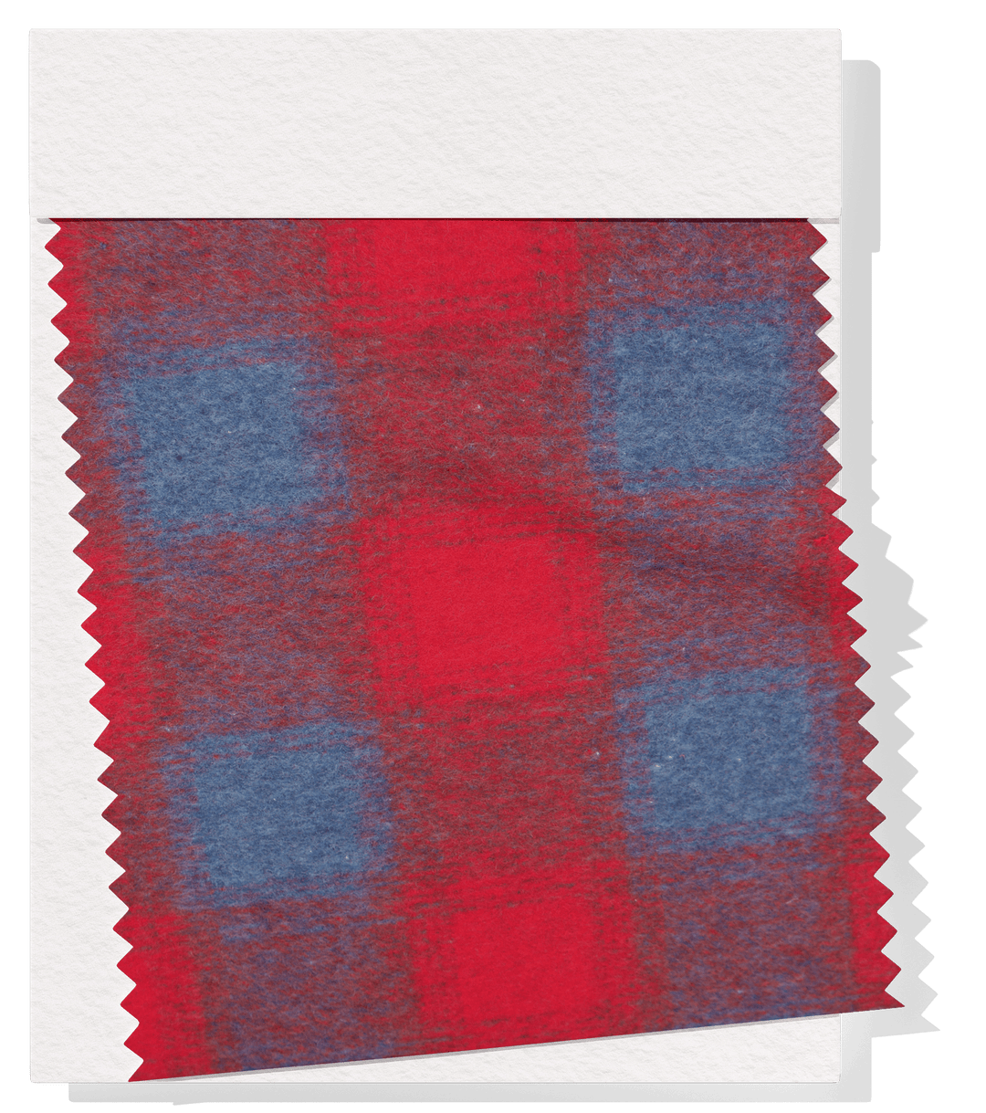 Checked Wool $18.00p/m - Red & Grey (WC8) - The Fabric Shop
