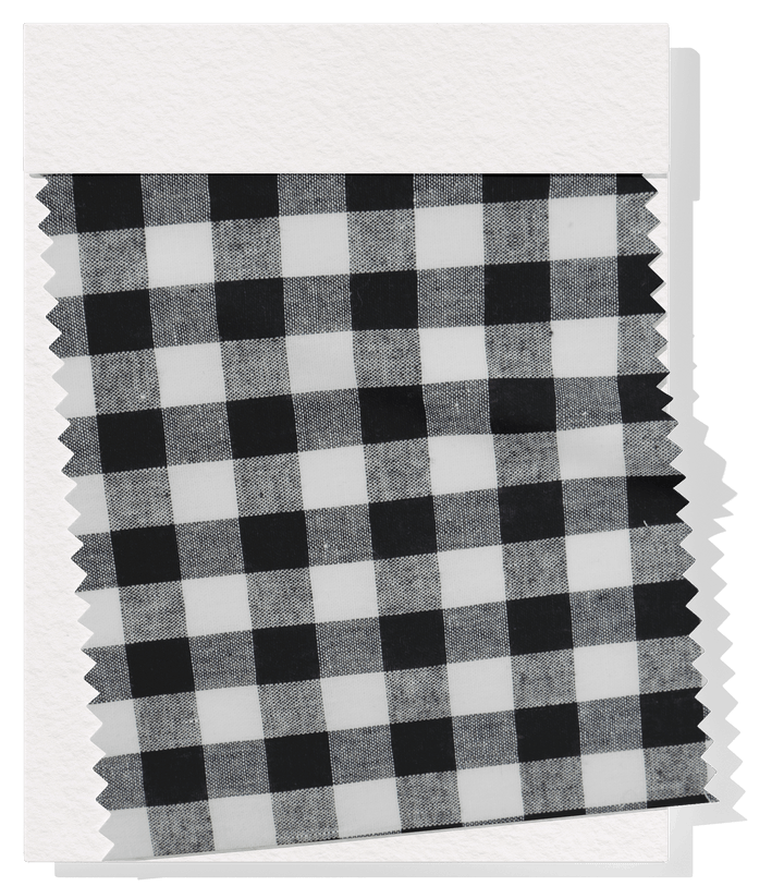 Cotton Gingham Print $14.00p/m - Black &amp; White (Large) - The Fabric Shop