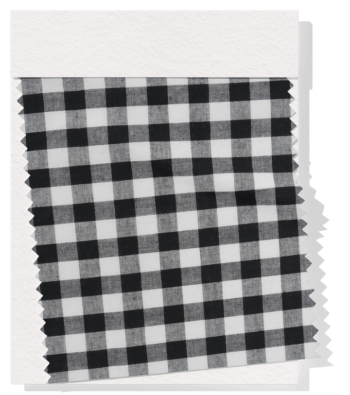 Cotton Gingham Print $14.00p/m - Black &amp; White (Medium) - The Fabric Shop