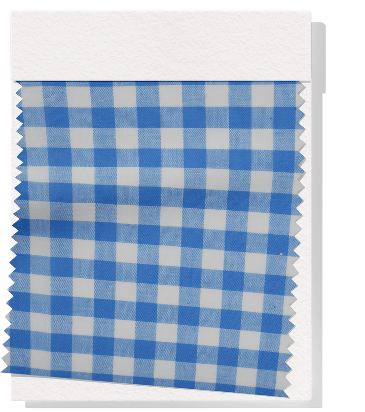 Cotton Gingham Print $14.00p/m - Blue &amp; White (Medium) - The Fabric Shop