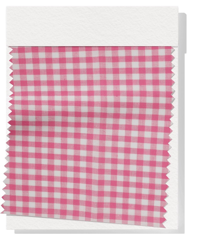 Cotton Gingham Print $14.00p/m - Pink &amp; White (Small) - The Fabric Shop