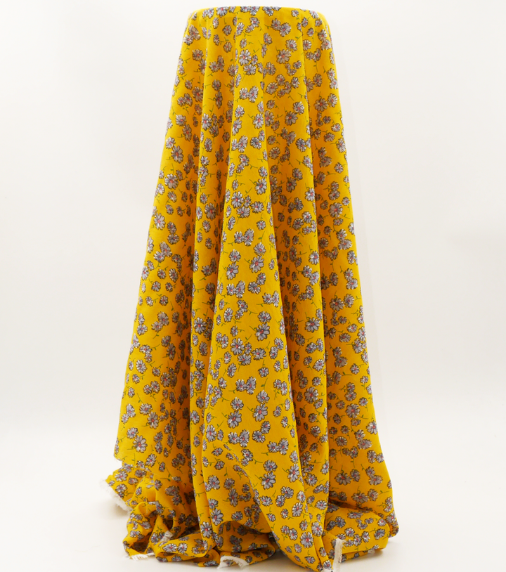 Printed Nylon/Rayon $10.00p/m - Evelyn Yellow
