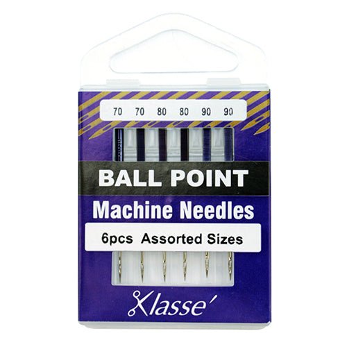 Klassé Ballpoint Needles 6pc Assorted Sizes 70/80/90 - The Fabric Shop