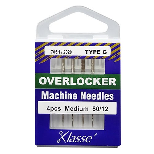 Klassé Overlocker Needles Medium 80/12 TYPE G - The Fabric Shop