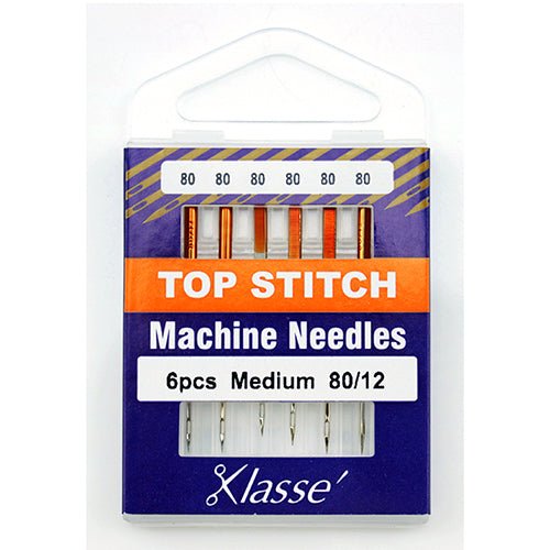 Klassé Topstitch Needles Medium 80/12 - The Fabric Shop
