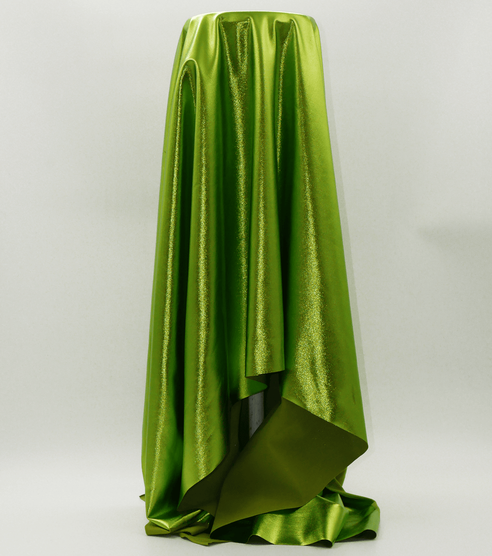 Metallic Liquid Lycra $18.00p/m - Lime - The Fabric Shop