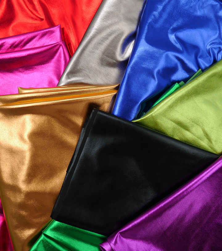 Metallic Liquid Lycra $18.00p/m - Pink - The Fabric Shop