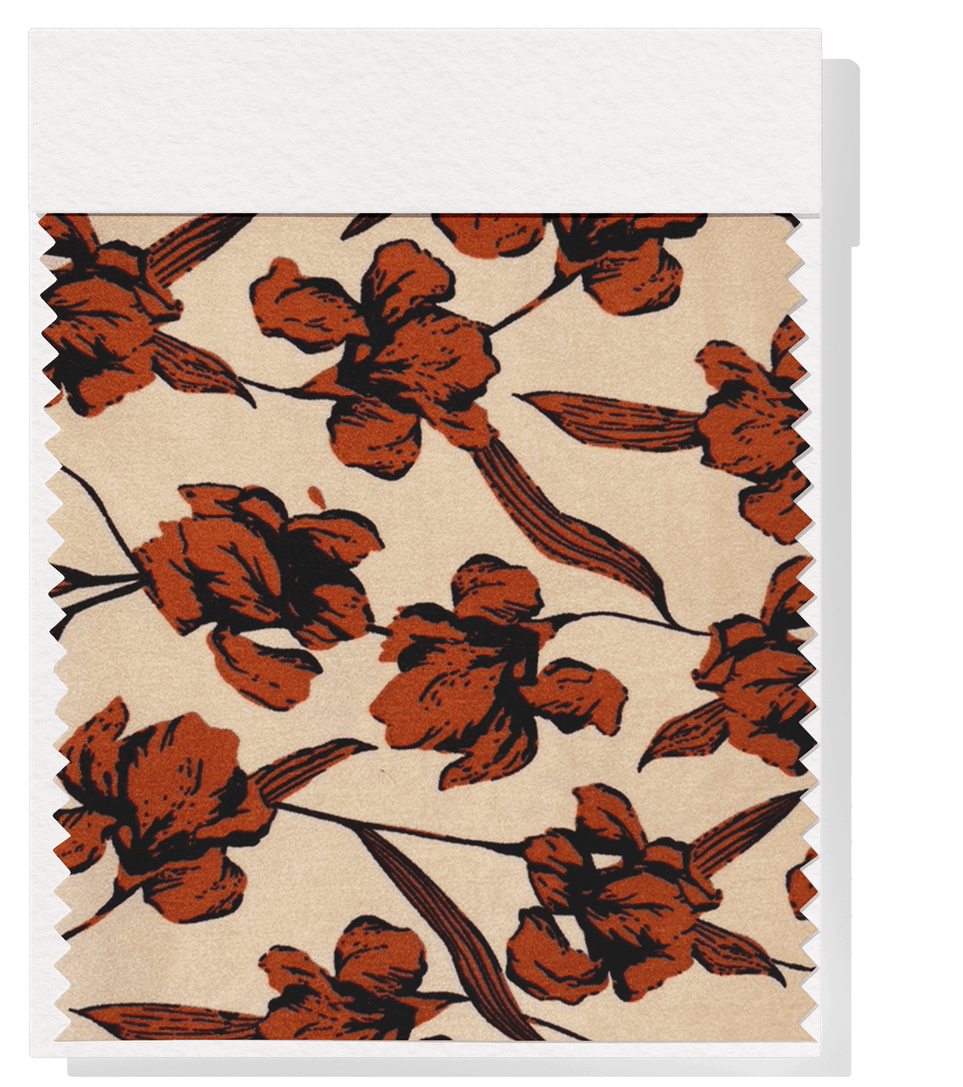 Printed Polyester $5.00p/m - Annie (Beige) - The Fabric Shop