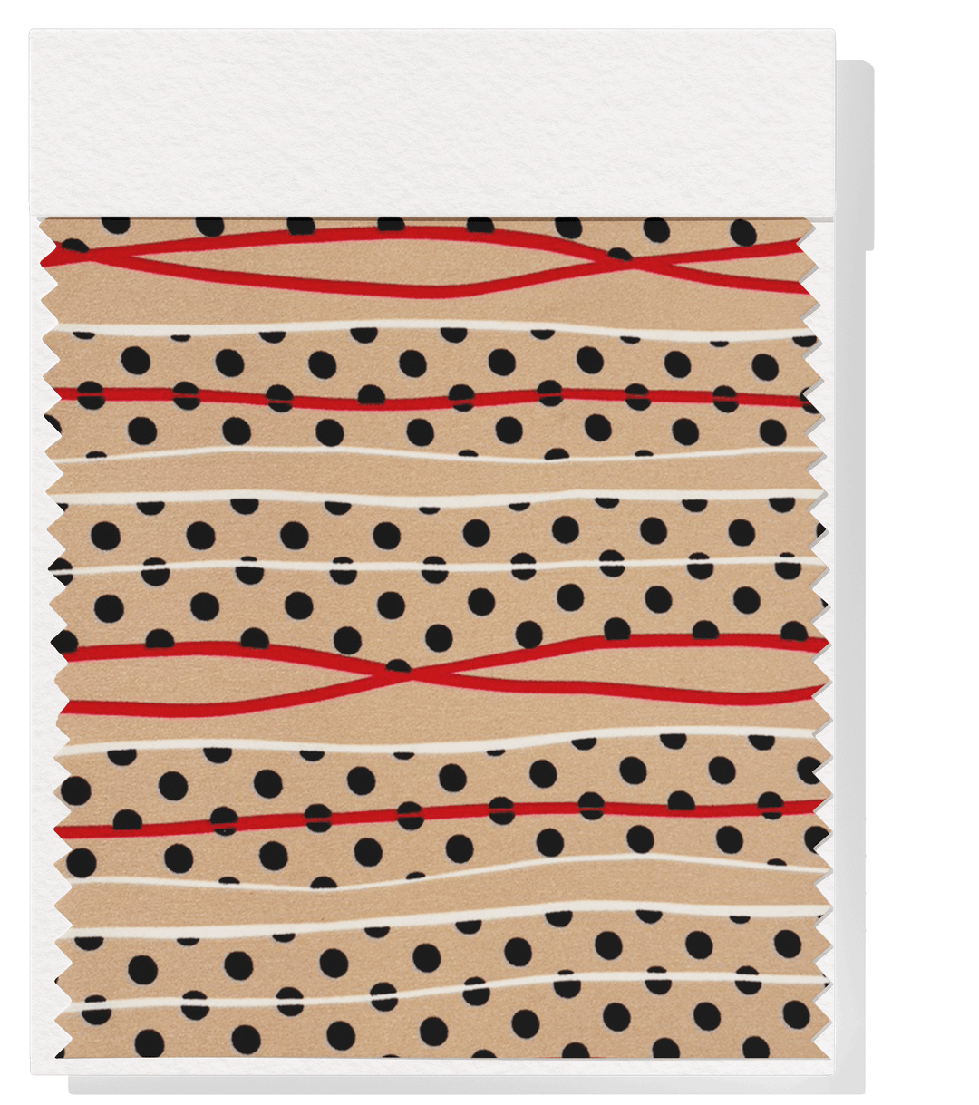 Printed Polyester $5.00p/m - Dulce (Beige) - The Fabric Shop