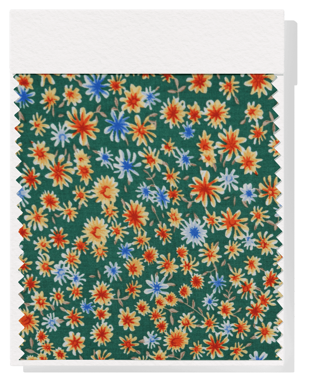 Printed Rayon $12.00p/m - Phoebe (Green) - The Fabric Shop