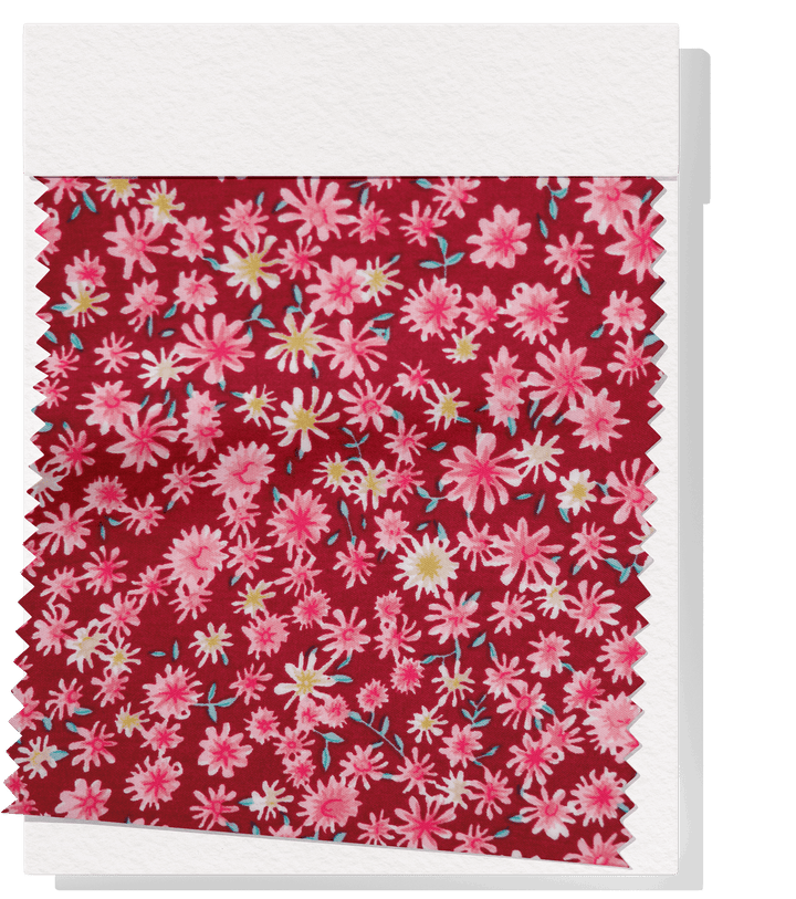 Printed Rayon $12.00p/m - Phoebe (Red) - The Fabric Shop