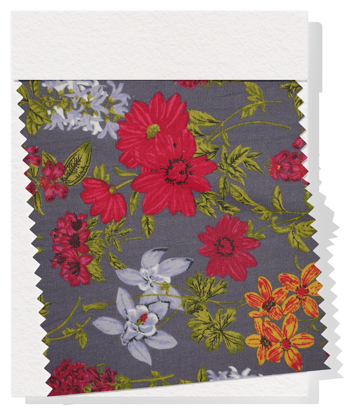 Printed Linen / Cotton $28.00p/m - Red Gerberas