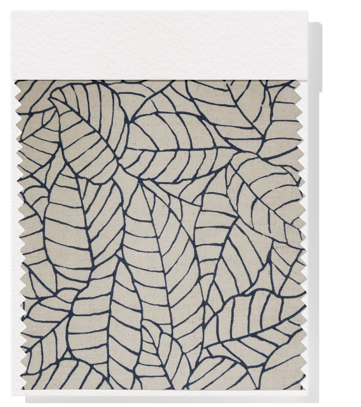 Printed Linen / Cotton $28.00p/m - Natural Leaf