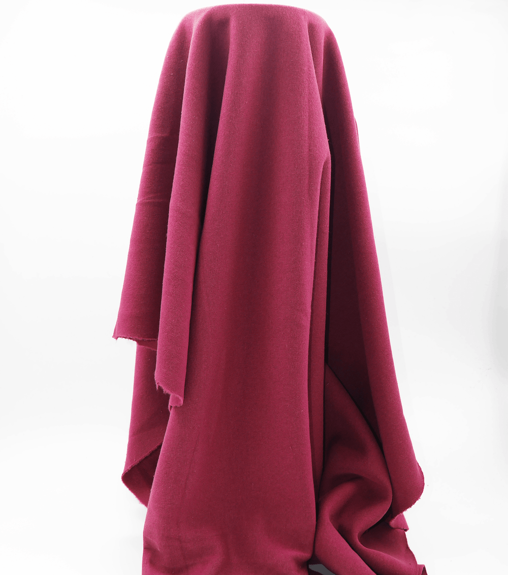 Sweat-shirting Polyester/ Cotton $15.00p/m - Maroon - The Fabric Shop